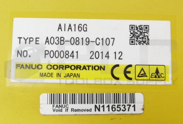 FANUC A03B-0819-C107 INPUT MODULE AIA16G *READ* - Image 4
