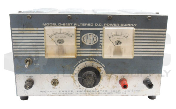 EPSCO D-612T FILTERED DC POWER SUPPLY 10A 115V 60HZ - Image 2