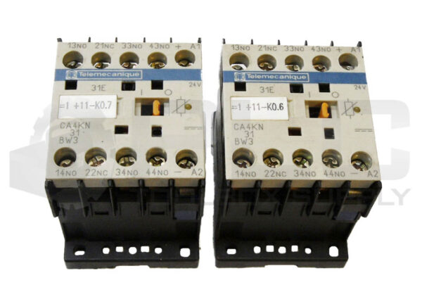 LOT OF 2 TELEMECANIQUE CA4KN 31 BW3 CONTACTOR 600V 10A