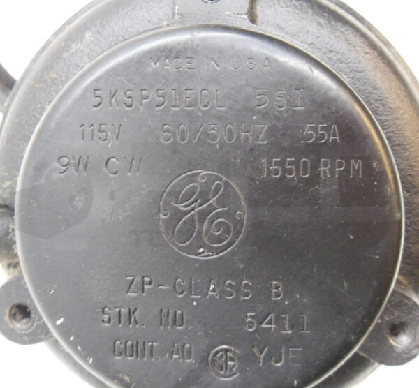 GENERAL ELECTRIC 5KSP51ECL551 CONDENSER FAN MOTOR 115V 50/60HZ .55A 1150RPM - Image 6