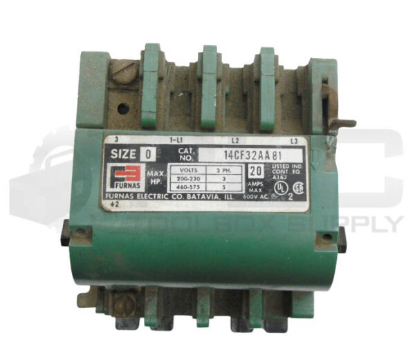 FURNAS 14CF32AA81 MAGNETIC STARTER 600VAC 3PH SIZE 0 W/ 75D73070A COIL - Image 2