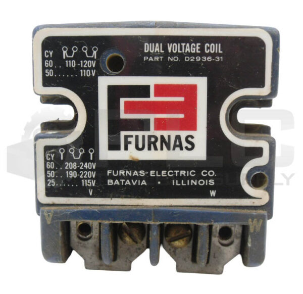 FURNAS D2936-31 DUAL VOLTAGE COIL 240V 50/60HZ 1230-32 - Image 2