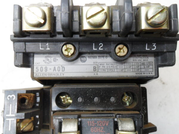 ALLEN BRADLEY 509-AOD /B W/ CB236 W/ 42185-800-01 W/ 595-A02 /A W/ 595-A /B - Image 9