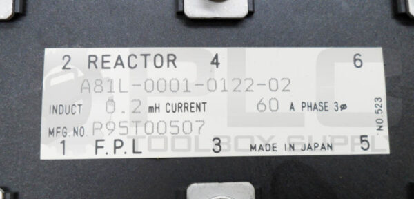 FANUC A81L-0001-0122-02 REACTOR TRANSFORMER 60A 3PH P95T00507 - Image 4