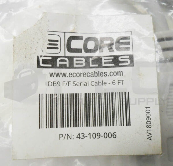 LOT OF 2 SEALED NEW ECORE CABLES 43-109-006 DB9 4/4 SERIAL CABLE 6' - Image 4