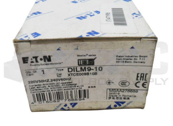 NEW EATON XTCE009B10B CONTACTOR 50/60HZ 220-240V DILM9-10 - Image 6