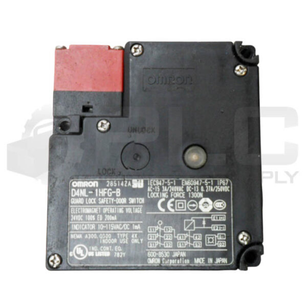 OMRON D4NL-1HFG-B GUARD LOCK SAFETY DOOR SWITCH 24VDC 10-115VAC - Image 2