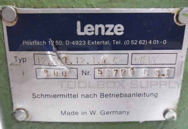 LENZE 12.603.12.1.5C GEAR REDUCER RATIO: 300; 12.602.12.1.5C - Image 6