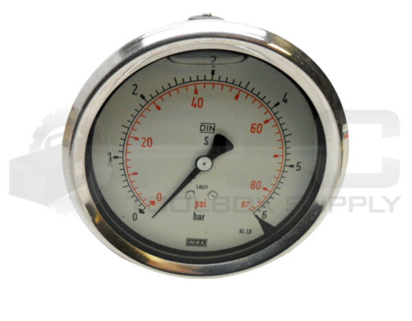 NEW WIKA 1.4571 PRESSURE GAUGE 0-87PSI *READ* - Image 2