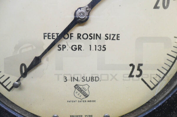 ASHCROFT SP. GR. 1.135 TEST GAUGE 0-25' ROSIN SIZE 3 IN SUBD - Image 4