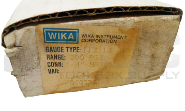 NEW WIKA 9693726 PRESSURE GAUGE 0-200PSI 1/4" NPT *READ* - Image 4
