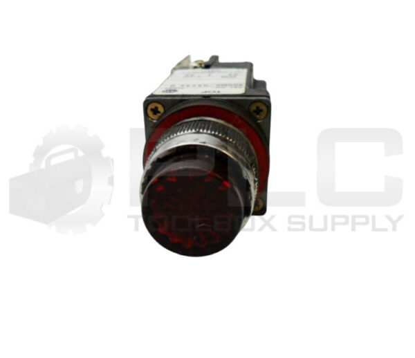 ALLEN BRADLEY 800MR-QA24S /D PUSH BUTTON RED W/ 800M-X2AK /A CONTACT BLOCK - Image 2