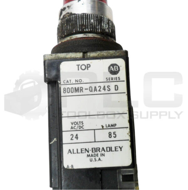 ALLEN BRADLEY 800MR-QA24S /D PUSH BUTTON RED W/ 800M-X2AK /A CONTACT BLOCK - Image 5
