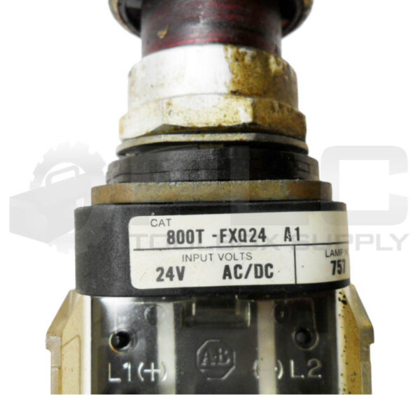 ALLEN BRADLEY 800T-FXQ24 A1 /T PUSH BUTTON RED W/ 800T-XAI /E CONTACT BLOCK - Image 5