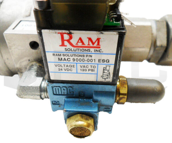 RAM SOLUTIONS 78000-001 PNEUMATIC SOLENOID W/ MAC 9000-001 ESG SOLENOID VALVE - Image 5