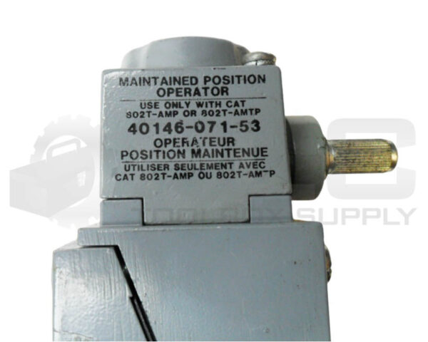 ALLEN BRADLEY 802T-ATP /J OILTIGHT LIMIT SWITCH W/ 40146-071-53 OPERATOR HEAD - Image 5