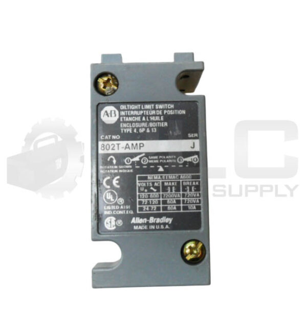 ALLEN BRADLEY 802T-AMP /J OILTIGHT LIMIT SWITCH BODY ONLY 600VAC 60A - Image 2