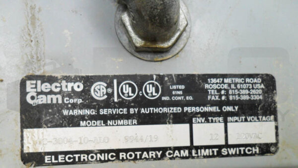 ELECTRO CAM EC-3004-10-ALO ELECTRONIC ROTARY CAM LIMIT SWITCH 120VAC - Image 5