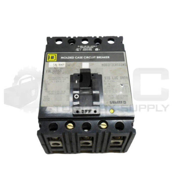 SQUARE D FAL36050 /2 MOLDED CASE CIRCUIT BREAKER 600VAC 250VDC 50A