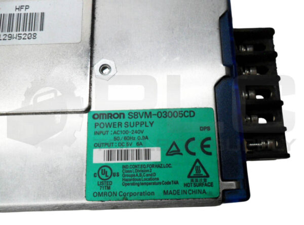 OMRON S8VM-03005CD POWER SUPPLY 100-240VAC 50/60HZ 0.9A - Image 4