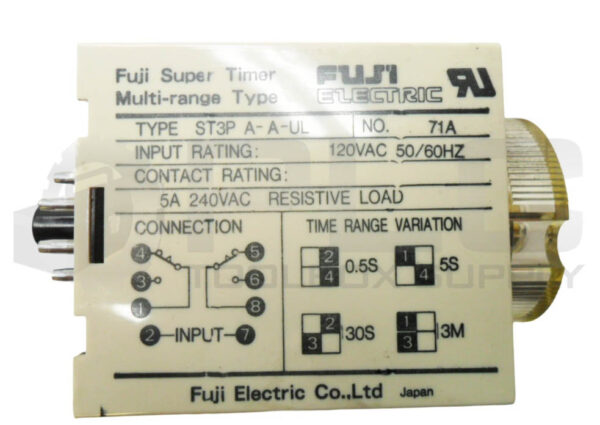 FUJI ELECTRIC ST3P A-A-UL SUPER TIMER 120VAC 50/60HZ 5A - Image 5