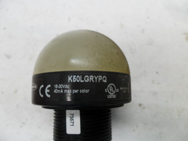 BANNER K50LGRYPQ 3-COLOR GENERAL PURPOSE INDICATOR LIGHT 18-30VDC - Image 4