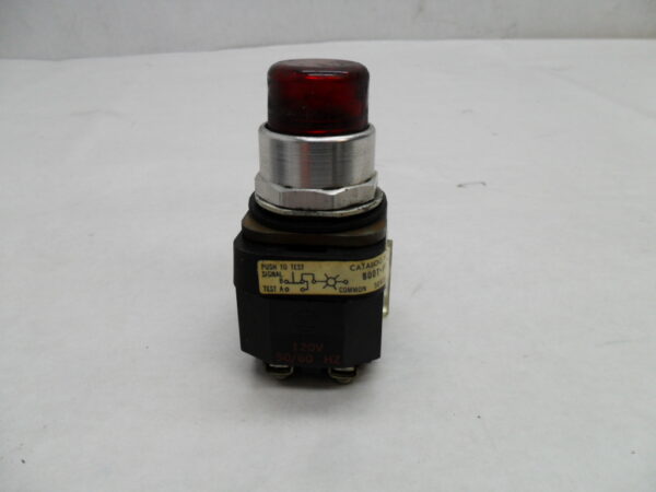 LOT OF 4 ALLEN BRADLEY 800T-PT16 /N PUSH BUTTON RED W/ 800T-XA /C CONTACT BLOCK - Image 2