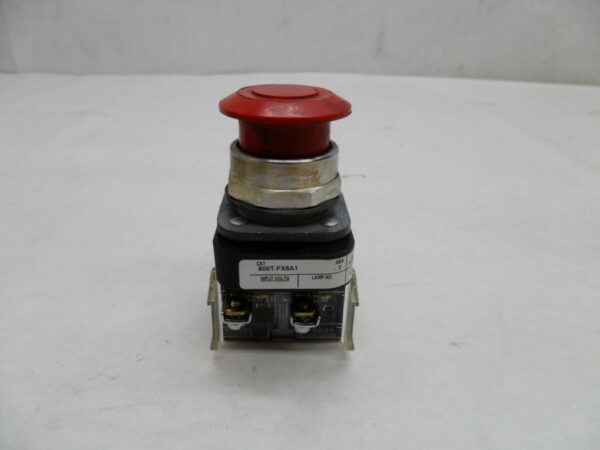 ALLEN BRADLEY 800T-FX6A1 /T PUSH BUTTON MUSHROOM W/ 800T-XD1 /D W/ 800T-XD4 /E