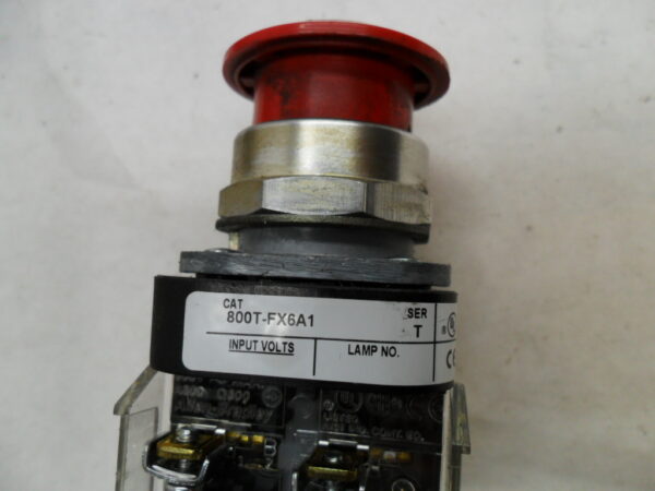 ALLEN BRADLEY 800T-FX6A1 /T PUSH BUTTON MUSHROOM W/ 800T-XD1 /D W/ 800T-XD4 /E - Image 6