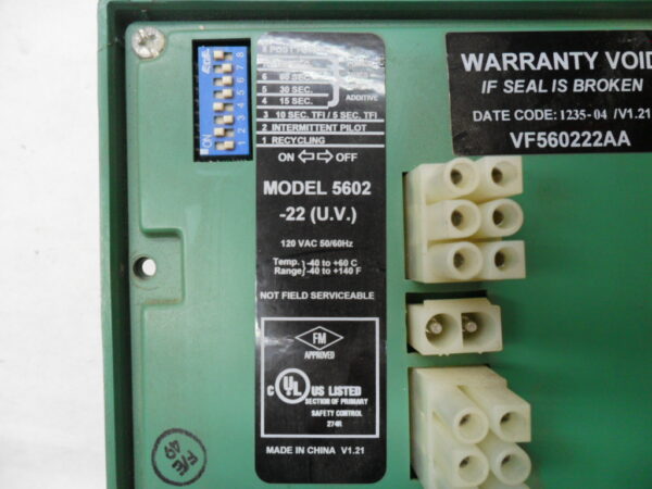 ECLIPSE VF560222AA FLAME MONITORING CONTROL 120VAC -40 TO 140 DEG F 5602-22 - Image 4