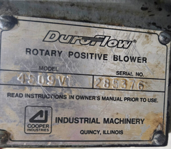 DUROFLOW 4509VT ROTARY POSITIVE BLOWER - Image 5
