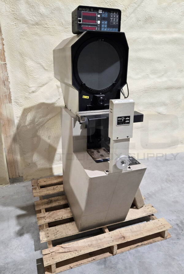 MICRO-VU H14 OPTICAL COMPARATOR 117V 3AMP W/ Q16 COMPUTER AND SPARE GLASS