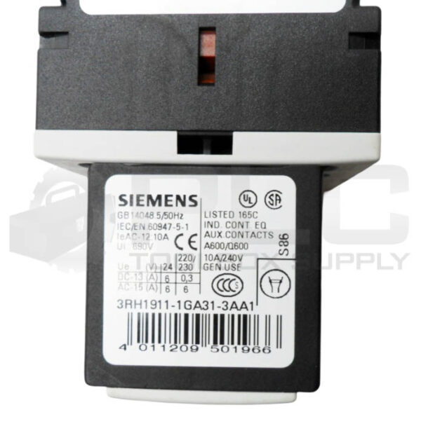 SIEMENS 3RH1271-1BB40 CONTACTOR W/ 3RH1911-1GA31-3AA1 W/ 3RT1916-1EH00 - Image 5