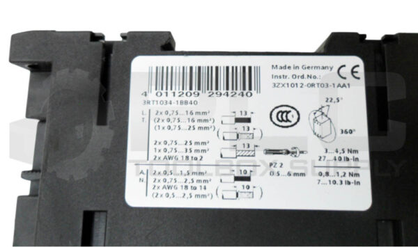 SIEMENS 3RT1034-1B..0 CONTACTOR 3RT1034-1BB40 W/ 3RH1921-1HA22 W/ 3RT1936-1ER00 - Image 8