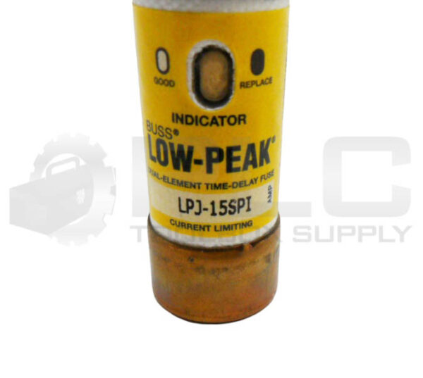 BUSSMANN LPJ-15SPI LOW PEAK INDICATOR FUSE 15A 600VAC 300VDC - Image 3