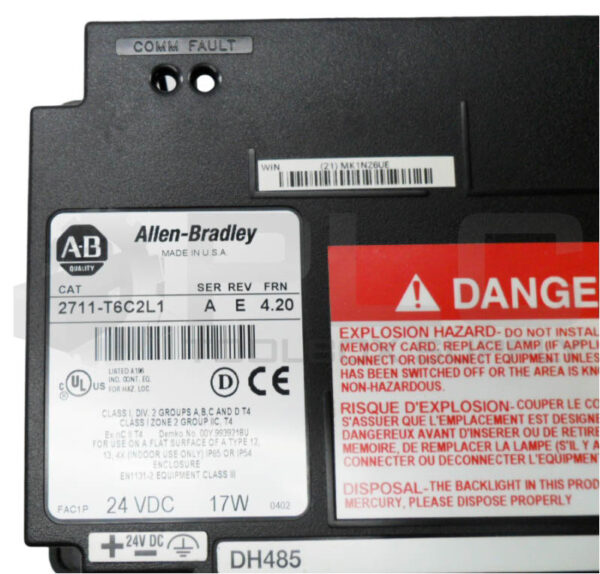 ALLEN BRADLEY 2711-T6C2L1 /A PANELVIEW 600 OPERATOR INTERFACE 24VDC 17W 5.5" - Image 5