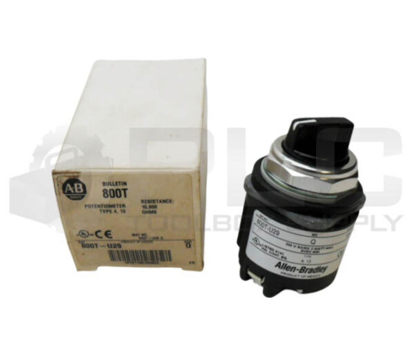 NEW ALLEN BRADLEY 800T-U29 /Q POTENTIOMETER 10000 OHMS 300VAC 6VDC *READ*