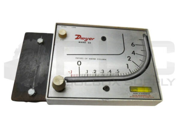 DWYER INSTRUMENTS MODEL 26 MANOMETER 0-6" OF WATER COLUMN