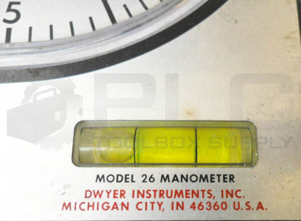DWYER INSTRUMENTS MODEL 26 MANOMETER 0-6" OF WATER COLUMN - Image 5