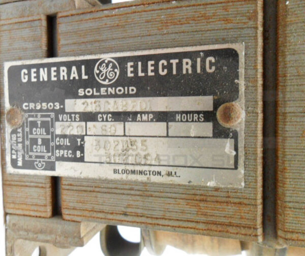 GENERAL ELECTRIC 213CAB201 SOLENOID 220V 60HZ W/ 3021135 COIL W/ 3021094 COIL - Image 7