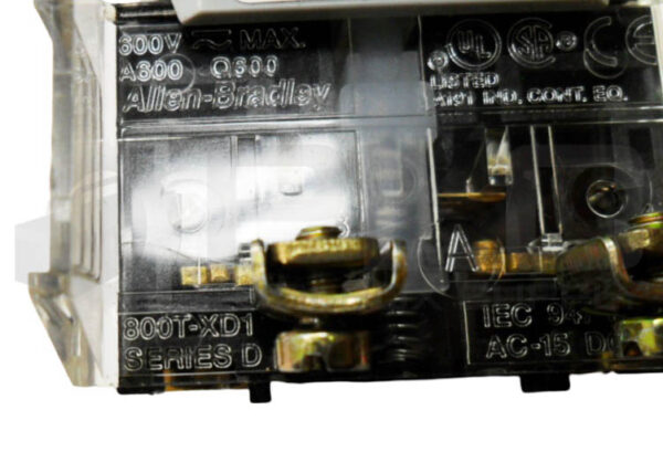 LOT OF 2 ALLEN BRADLEY 800T-H2 /T SELECTOR SWITCH W/ 800T-XD1 /D CONTACT BLOCK - Image 5