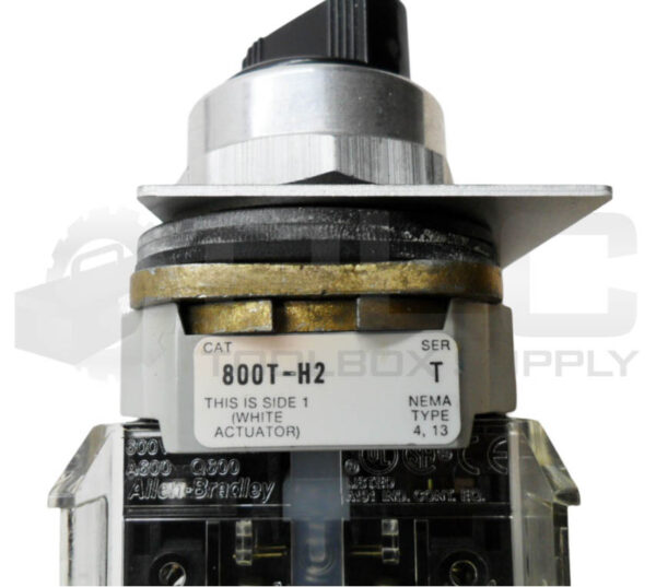 LOT OF 2 ALLEN BRADLEY 800T-H2 /T SELECTOR SWITCH W/ 800T-XD1 /D CONTACT BLOCK - Image 6