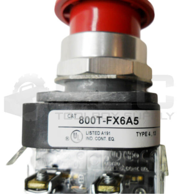 ALLEN BRADLEY 800T-FX6A5 /T PUSH BUTTON RED W/ (2) 800T-XD4 /E CONTACT BLOCK - Image 5
