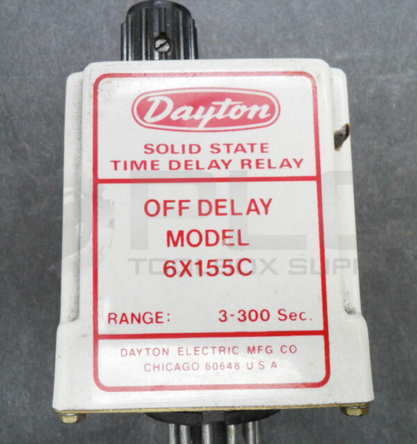 DAYTON 6X155C SOLID STATE TIME DELAY RELAY 3-300SEC 120VAC 50/60HZ 10A - Image 4