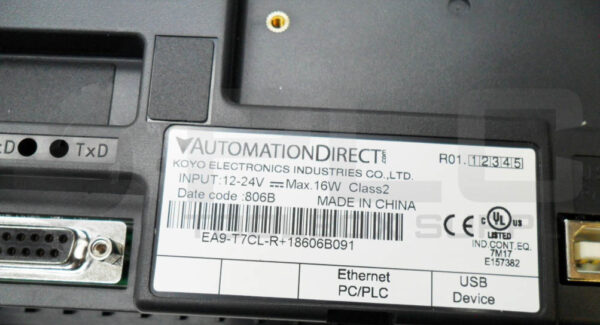 AUTOMATION DIRECT EA9-T7CL-R+18606B091 TOUCH SCREEN 7" 12-24V - Image 5