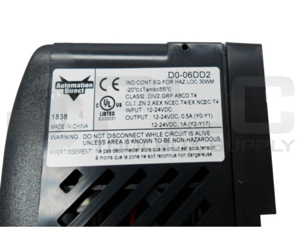 AUTOMATION DIRECT D0-06DD2 DIRECT LOGIC 06 PROCESSOR 12-24VDC 0.5A - Image 6