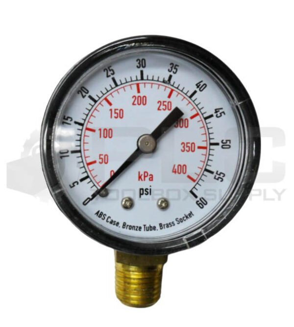 LOT OF 2 NEW GRAINGER 4FLT9 PRESSURE GAUGE 2" 0-60PSI - Image 3