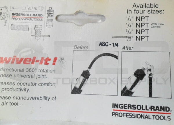 SEALED NEW INGERSOLL-RAND ASC-1/4 SWIVEL FITTING 1/4" - Image 4