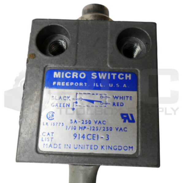 MICRO SWITCH 914CEI-3 LIMIT SWITCH 5A 250VAC 1/10HP - Image 5