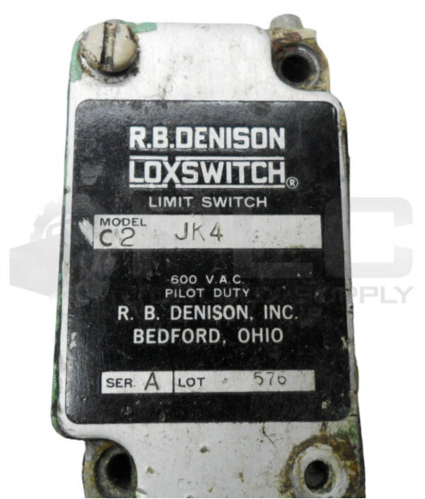 R.B. DENISON C2JK4 /A LIMIT SWITCH 600VAC - Image 5
